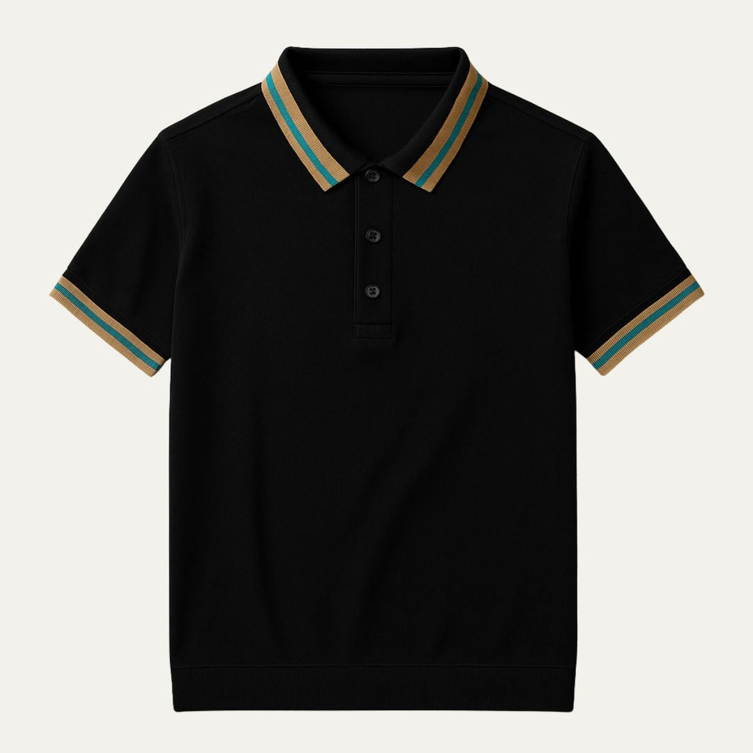 Bellagio stribet bomuld polo