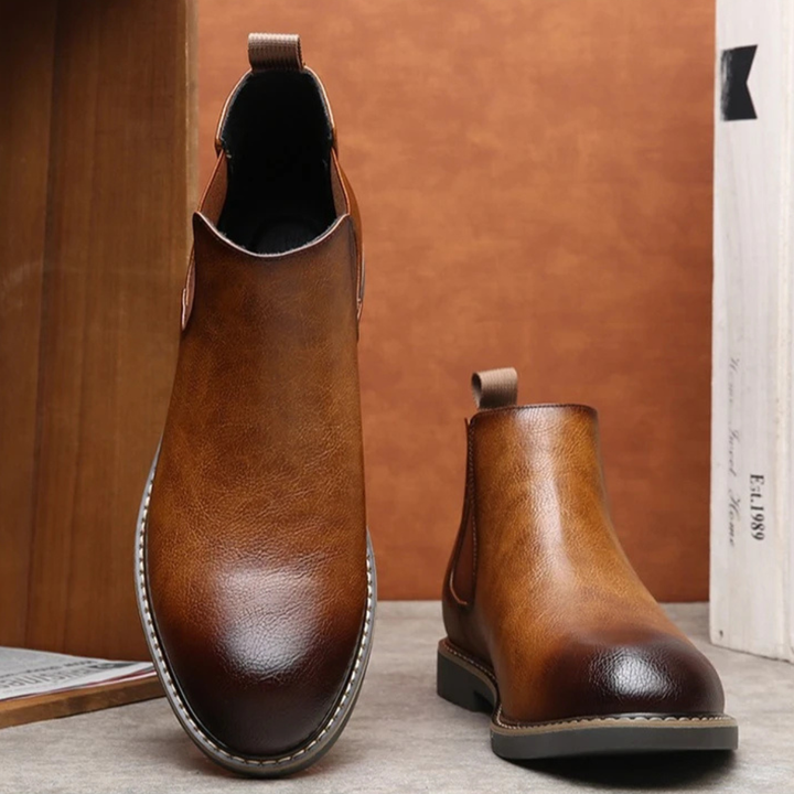 Vernaccia | Herre Retro Style Pointed Toe Ankle læder sko