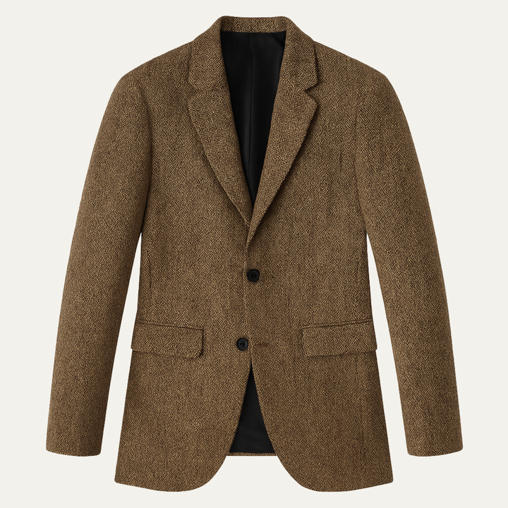 Freja Andersen | Herre klassisk uld sildeben tweed blazer