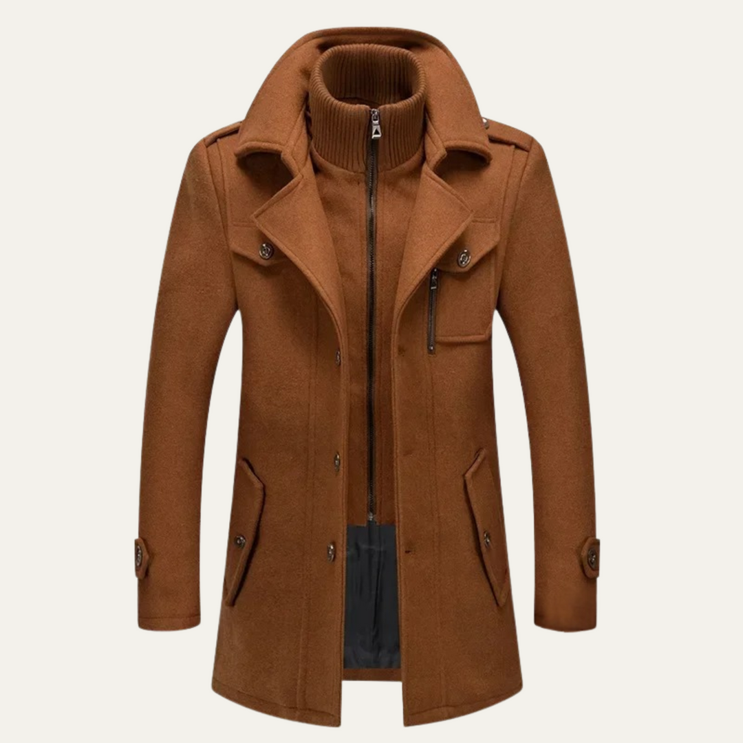 Freja Andersen | Herre Elegant vinter uldblanding frakke