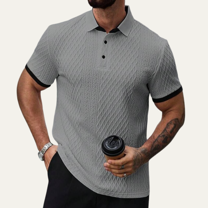 Glenbrook Hill herre afslappet tekstureret poloshirt med Contrast krave