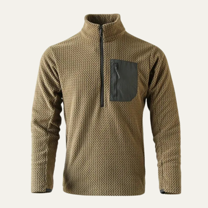 Freja Andersen | Herre kashmir Wavy Texture trøje med Chest Pocket