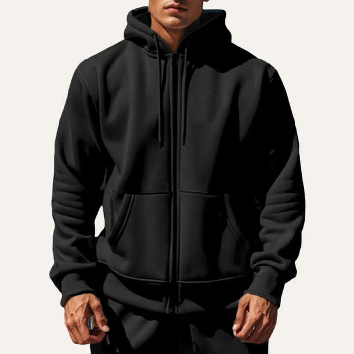 Freja Andersen | Herre varm afslappet varm Zip Hoodie jakke