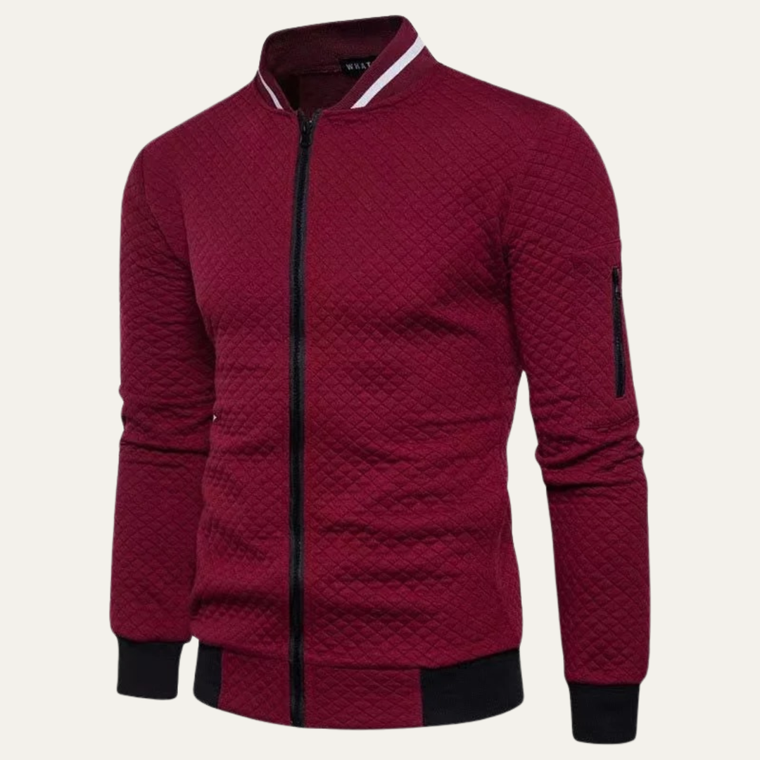 Freja Andersen | Herre let Zip Up quiltet bomberjakke