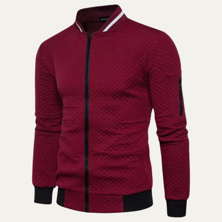 Freja Andersen | Herre let Zip Up quiltet bomberjakke