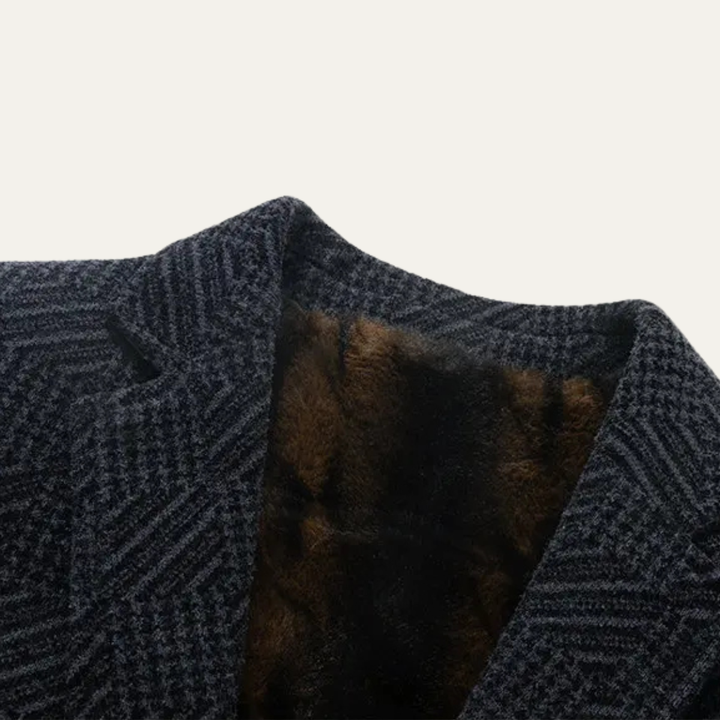 Freja Andersen | Herre varm fleeceforet tekstureret vinter blazer