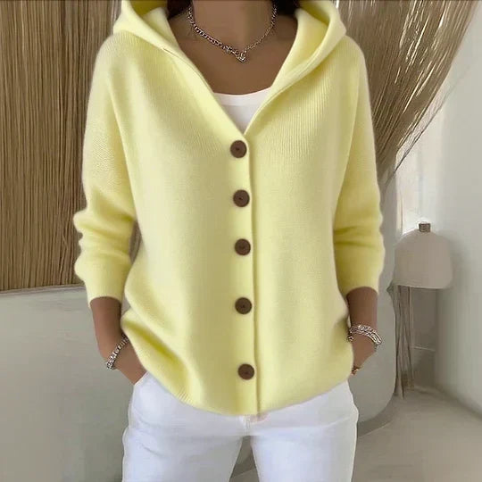 Darienne™ | Strik cardigan med hætte — 4