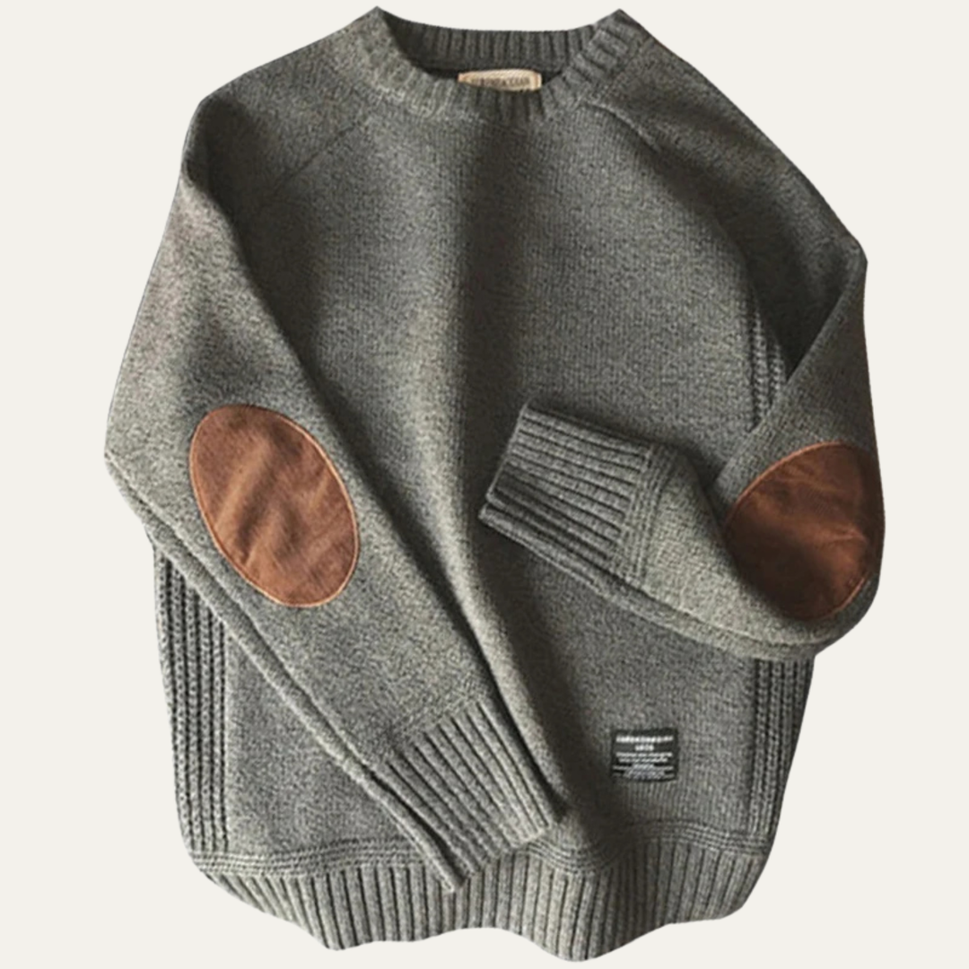 Briarwood | Herre Oversized strik trøje med Elbow Patches