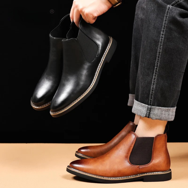 Bergamo | Herre Slip On vintage læder Chelsea Boot