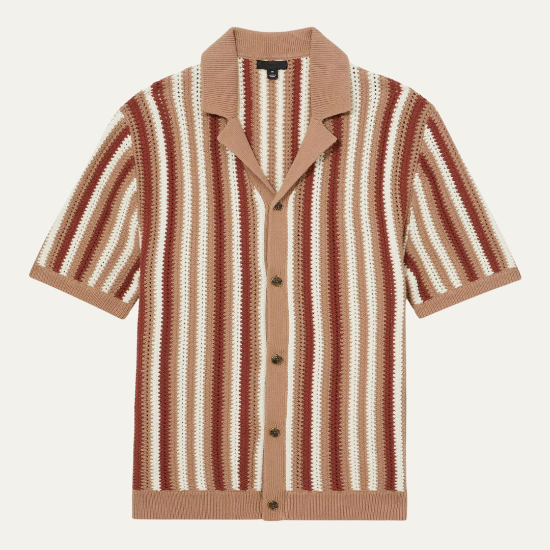 Cedar Ridge herre vintage striber strik knaplukket skjorte