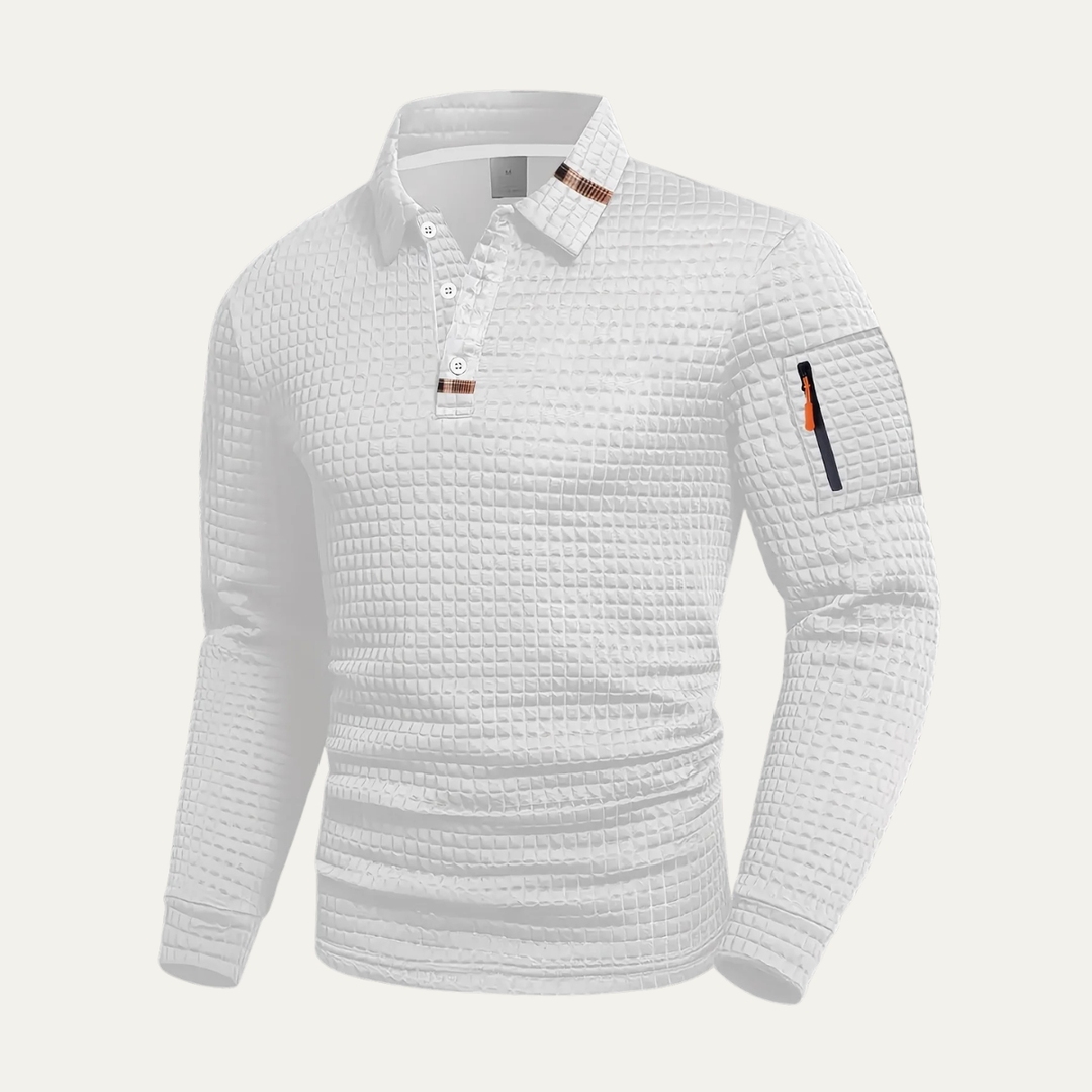 Freja Andersen | Herre Quick Dry langærmet golfpoloshirt
