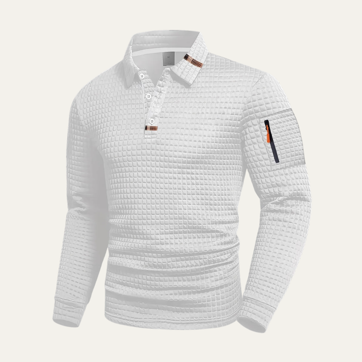 Freja Andersen | Herre Quick Dry langærmet golfpoloshirt