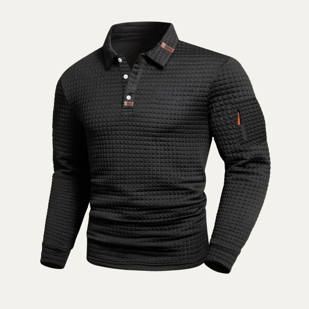 Freja Andersen | Herre Quick Dry langærmet golfpoloshirt