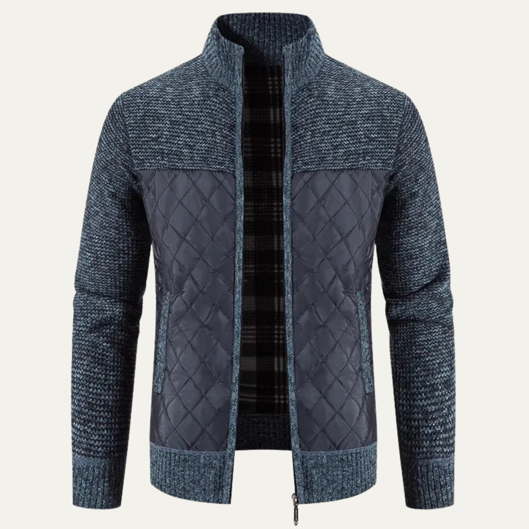 Freja Andersen | Herre slim fit stående krave varm cardigan