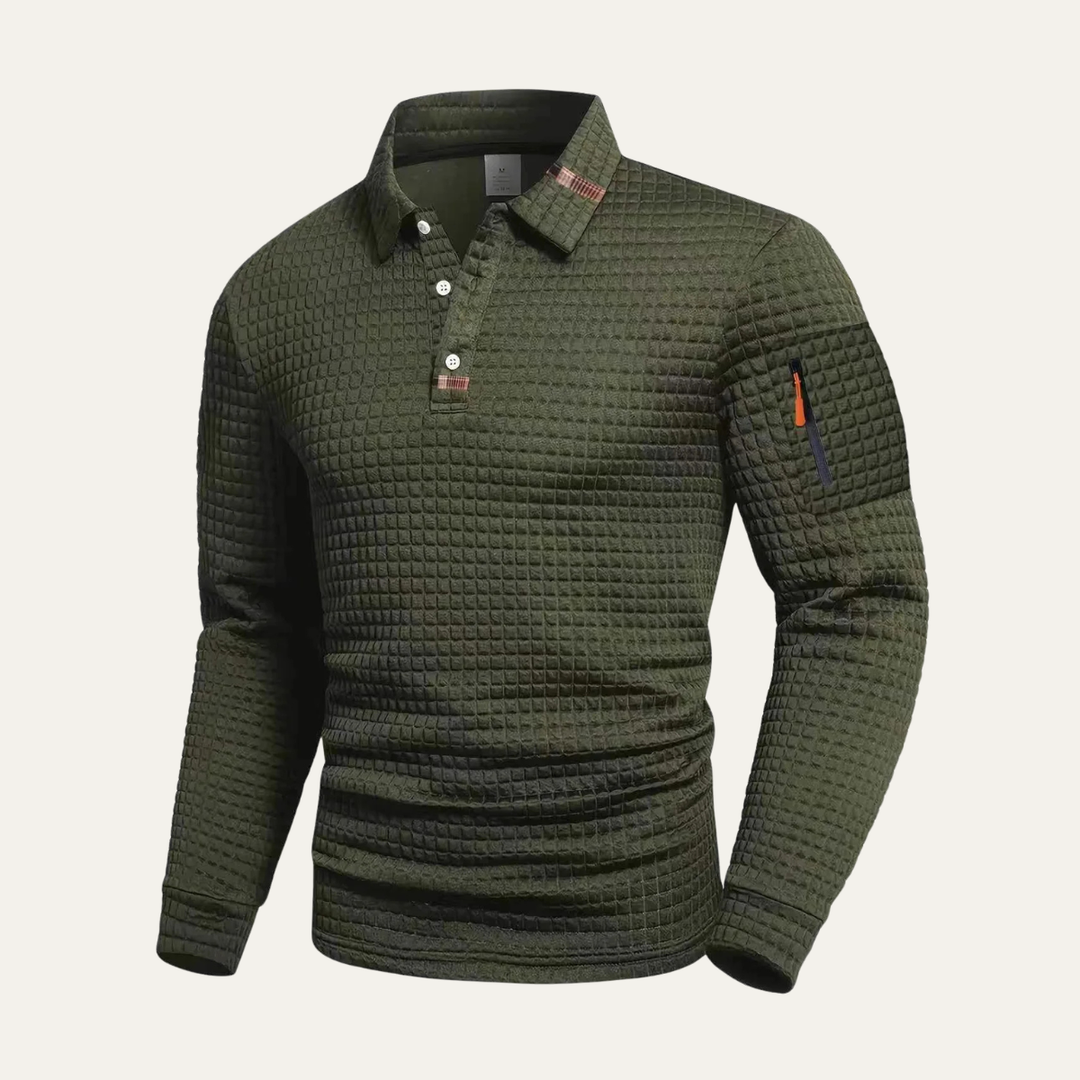 Freja Andersen | Herre Quick Dry langærmet golfpoloshirt