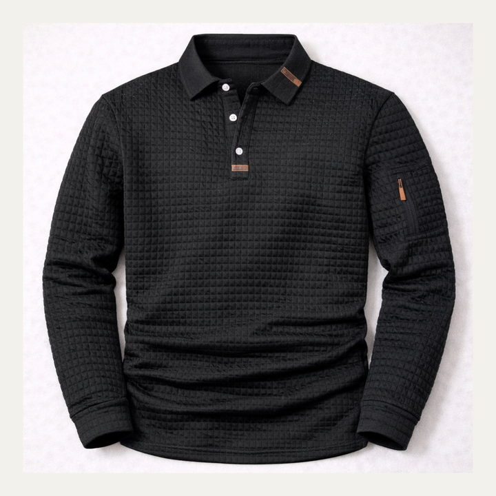 Freja Andersen | Herre Quick Dry langærmet golfpoloshirt