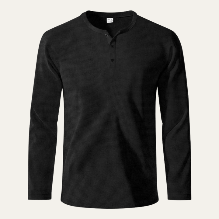 Pinecrest Creek herre afslappet Waffle Henley Thermal skjorte