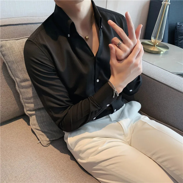 Oakwood Park herre krave slim fit Wrinkle Free afslappet skjorte