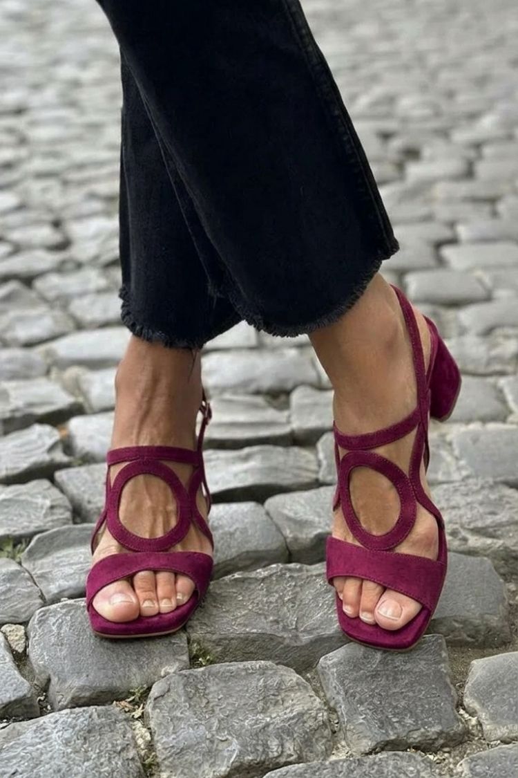 Valentina | Farverige sandaler med hæl
