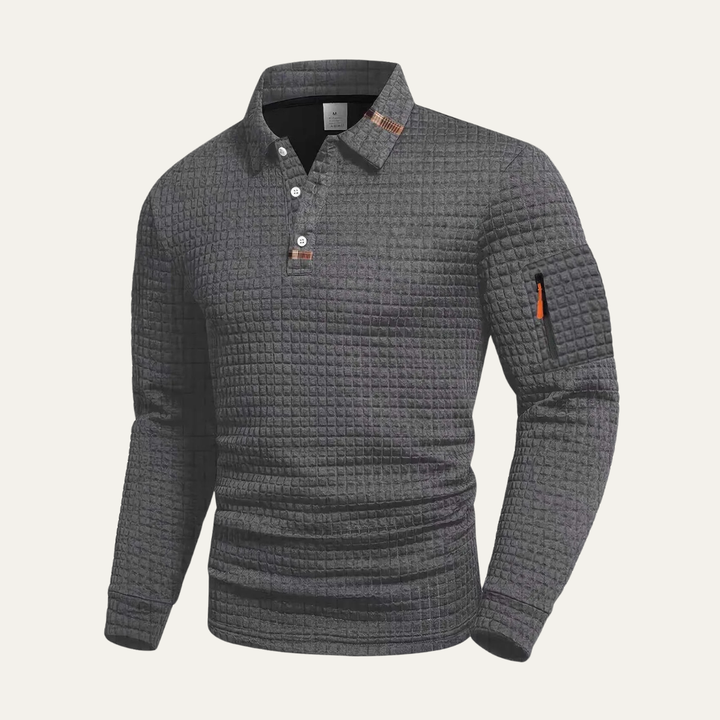 Freja Andersen | Herre Quick Dry langærmet trendy poloshirt
