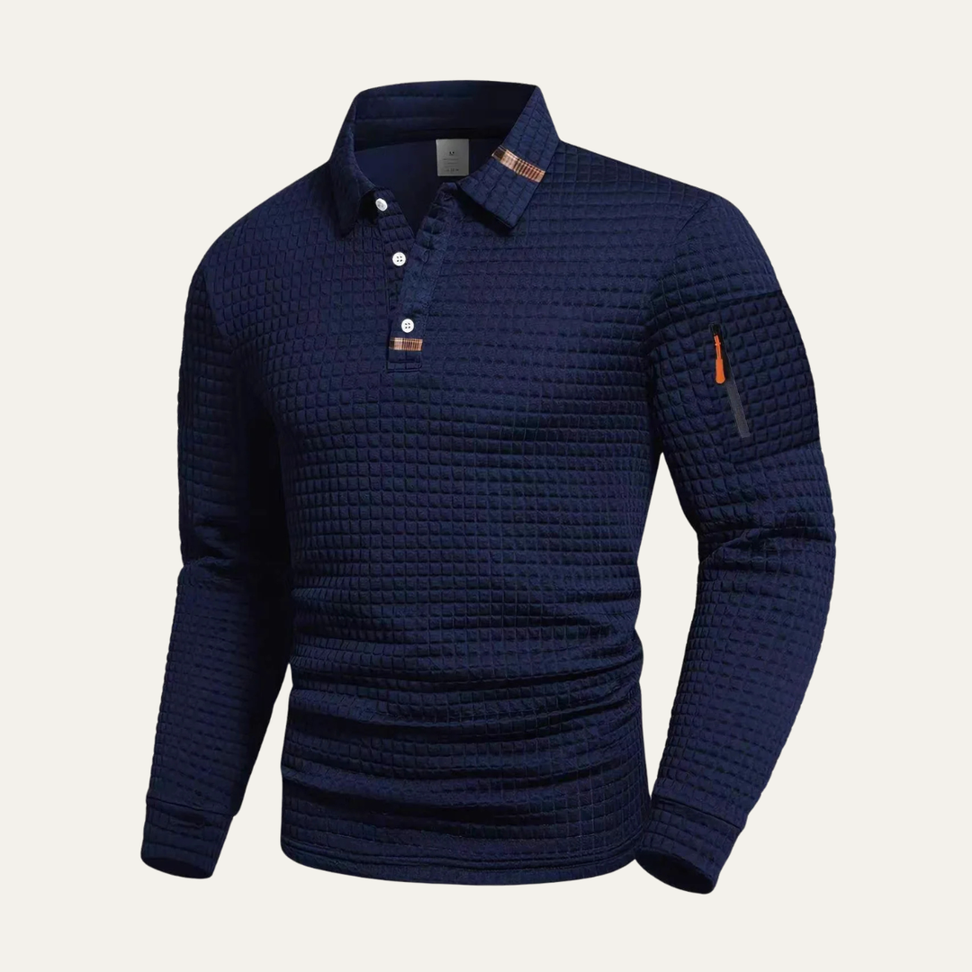 Freja Andersen | Herre Quick Dry langærmet trendy poloshirt