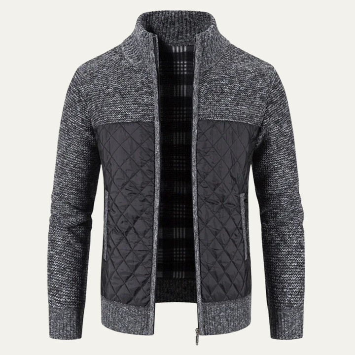 Freja Andersen | Herre slim fit stående krave varm cardigan