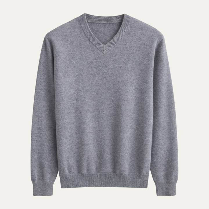Toledo | Herre Elegant strik merino uld V-hals trøje