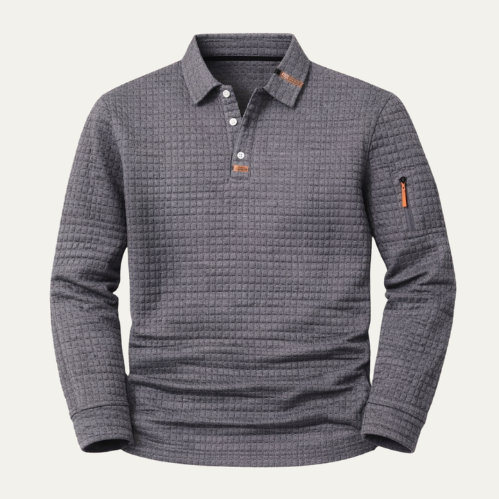 Freja Andersen | Herre Quick Dry langærmet trendy poloshirt