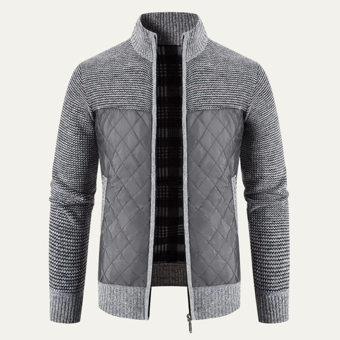 Freja Andersen | Herre slim fit stående krave varm cardigan