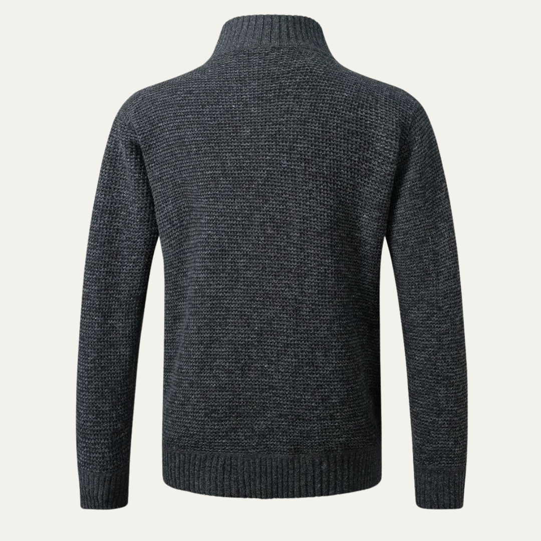 Freja Andersen | Herre slim fit stående krave varm cardigan