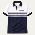 Freja Andersen | Herre afslappet smal pasform stribet poloshirt