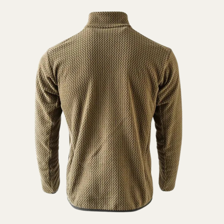 Kingsport | Herre tyk Waffle strik Fleece halv lynlås trøje