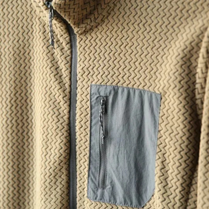 Kingsport | Herre tyk Waffle strik Fleece halv lynlås trøje