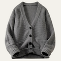 Freja Andersen | Herre V-hals strik knaplukning cardigan