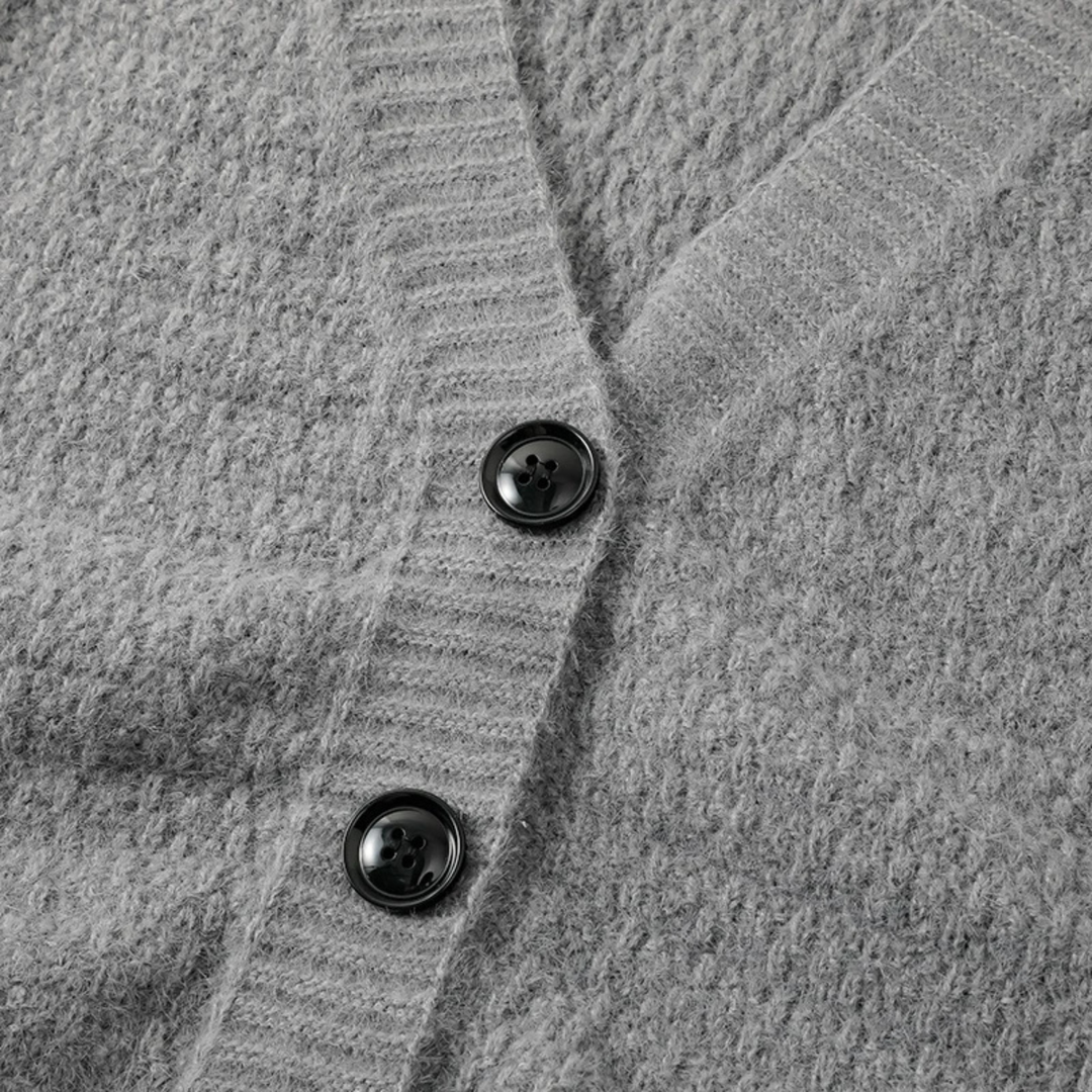 Freja Andersen | Herre V-hals strik knaplukning cardigan