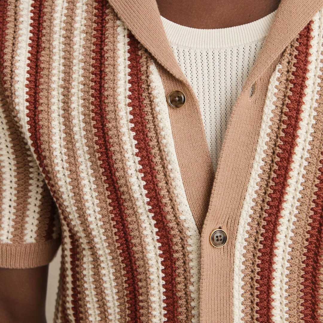 Cedar Ridge herre vintage striber strik knaplukket skjorte