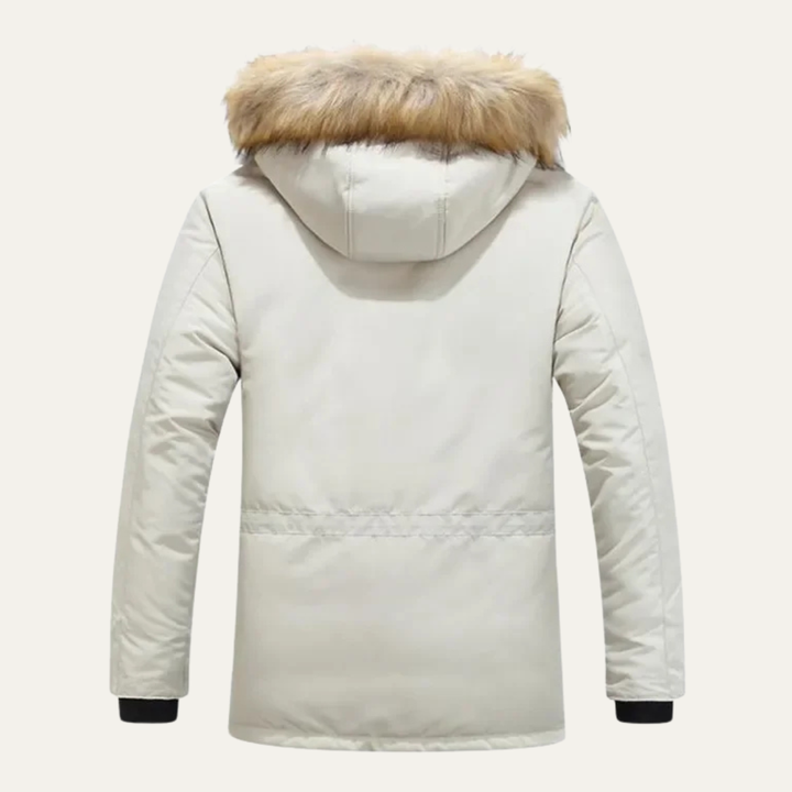 Freja Andersen | Herre tyk varm vinter Parka med Fur Hood