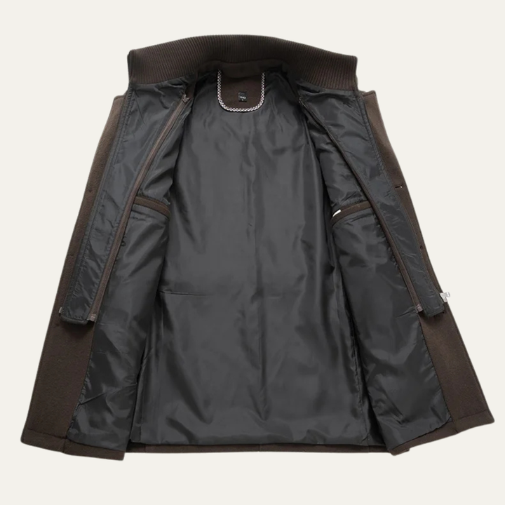 Freja Andersen | Herre Double krave uldblanding trenchcoat