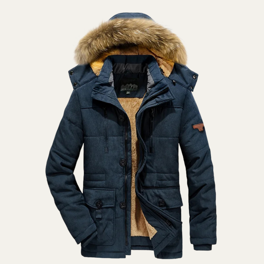 Freja Andersen | Herre varm vinter Parka jakke med Fleece Lining