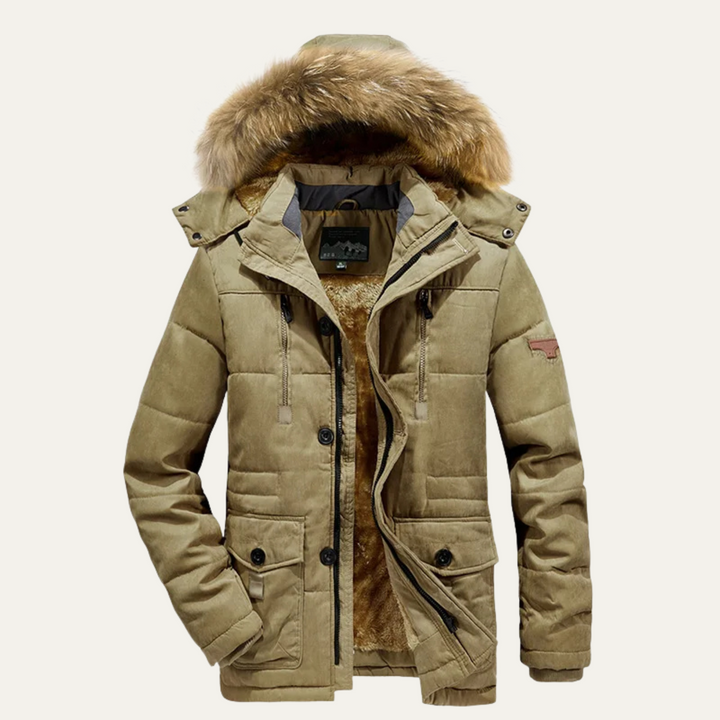 Freja Andersen | Herre varm vinter Parka jakke med Fleece Lining