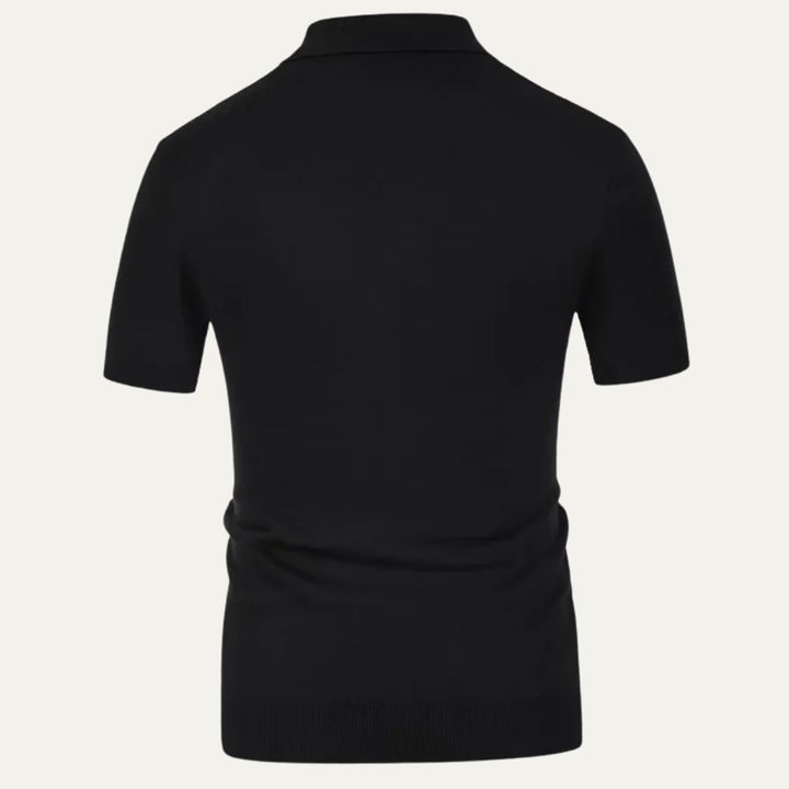 Freja Andersen | Herre Contrast Pattern strik poloshirt