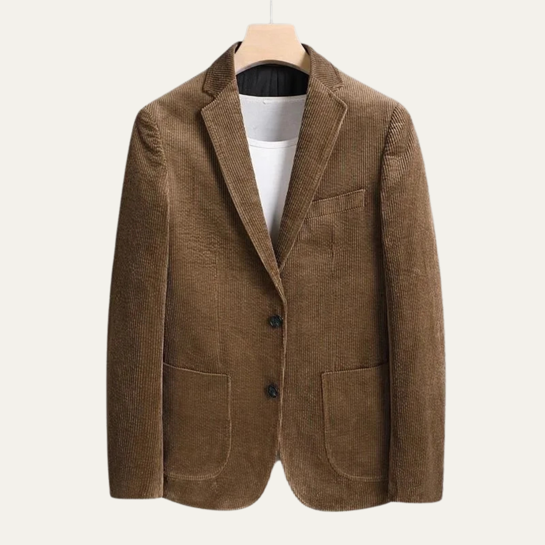 Freja Andersen | Herre vintage afslappet slim fit fløjl blazerjakke