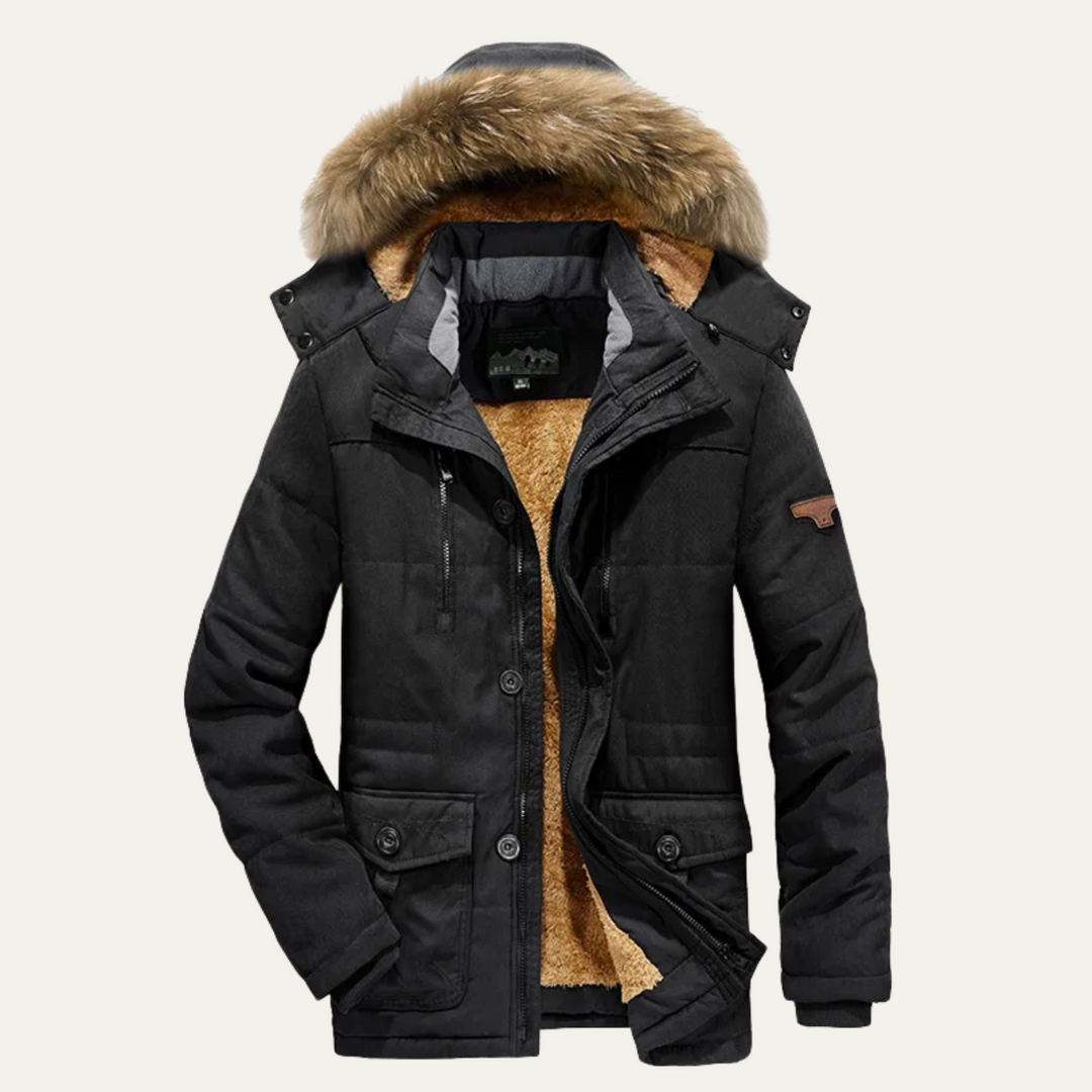 Freja Andersen | Herre varm vinter Parka jakke med Fleece Lining