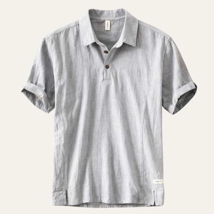 Montrose Ridge herre kortærmet hør afslappet poloshirt