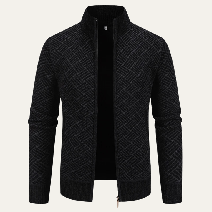 Freja Andersen | Herre varm fleeceforet tyk strikket Full Zip jakke