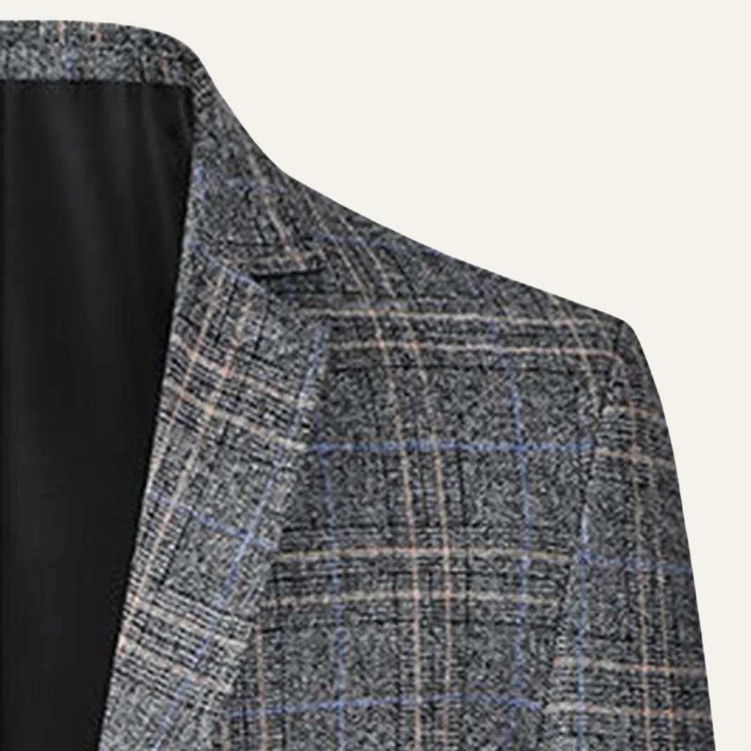 Freja Andersen | Herre stilren afslappet Checked let slim fit blazer