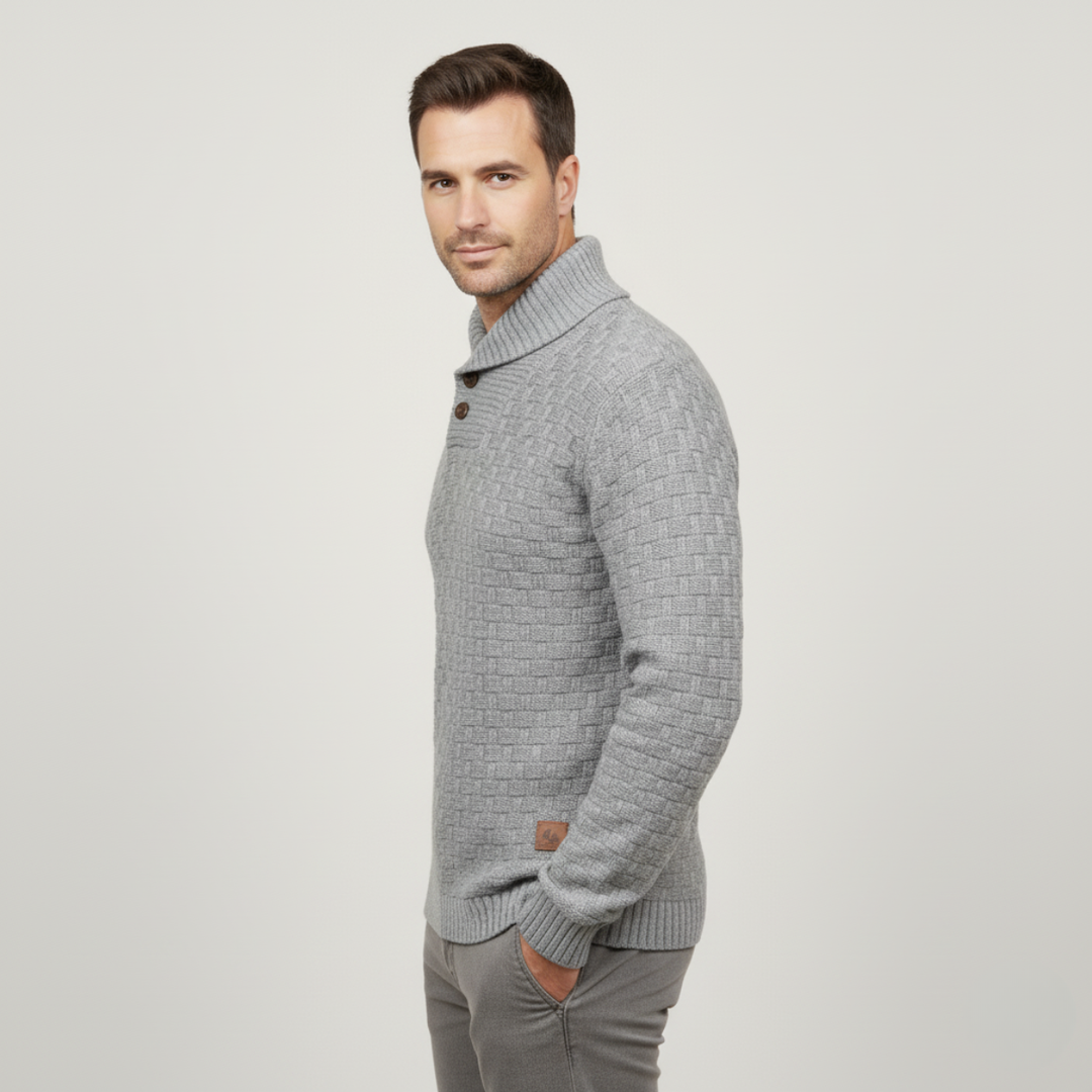 Brighton | Herre Chunky strik trøje med Buttons