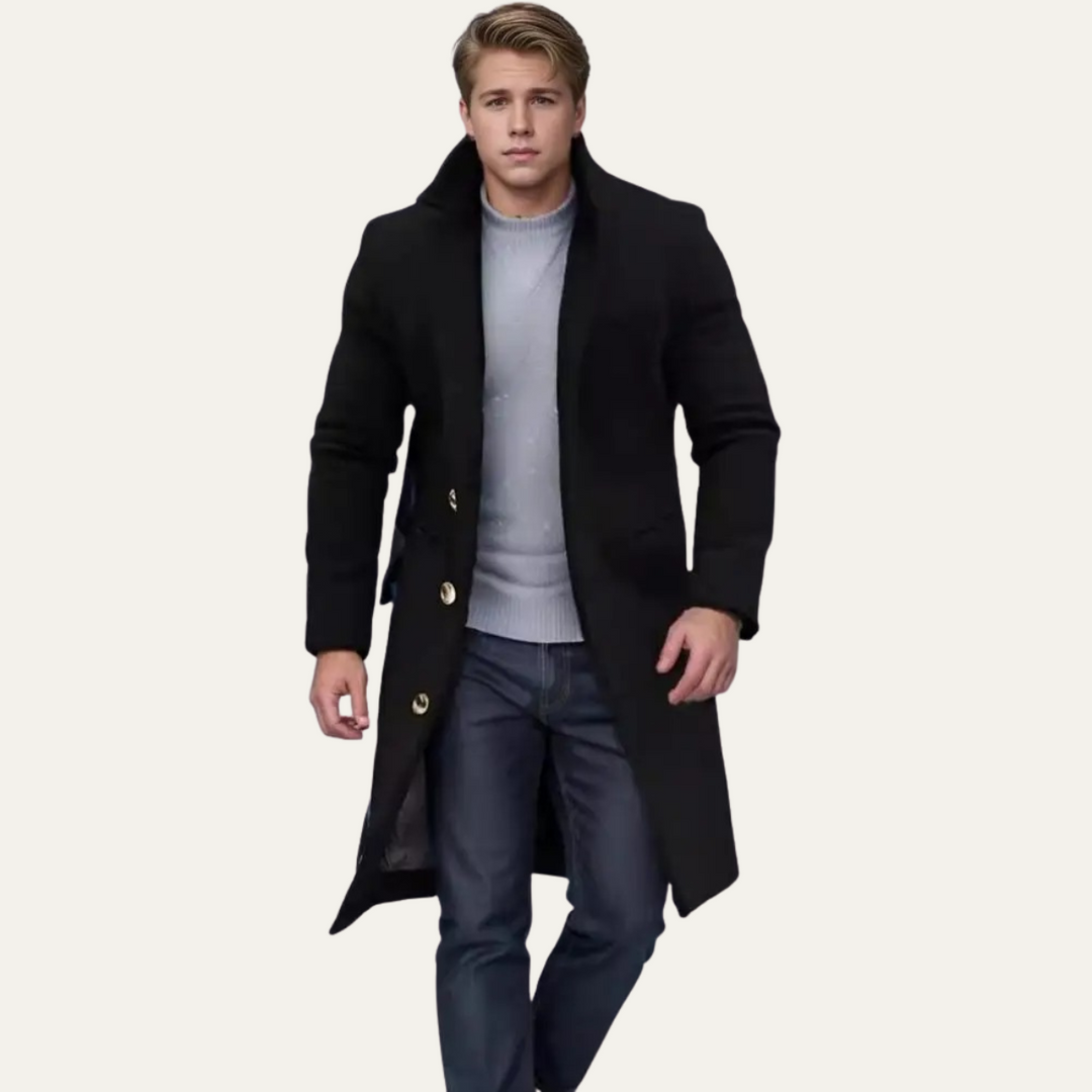 Freja Andersen | Herre Elegant uldblanding Overcoat