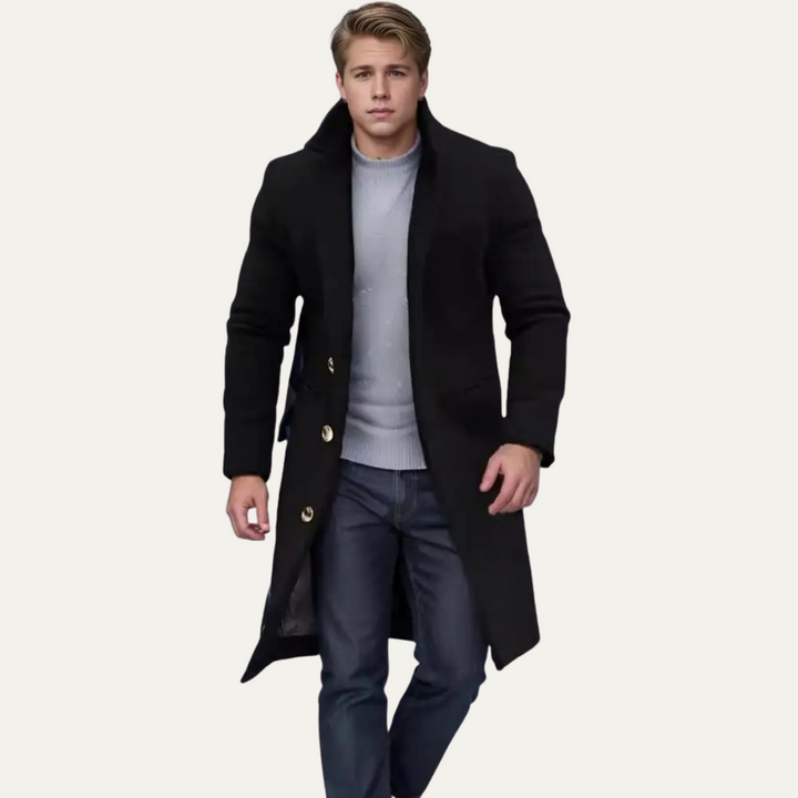 Freja Andersen | Herre Elegant uldblanding Overcoat