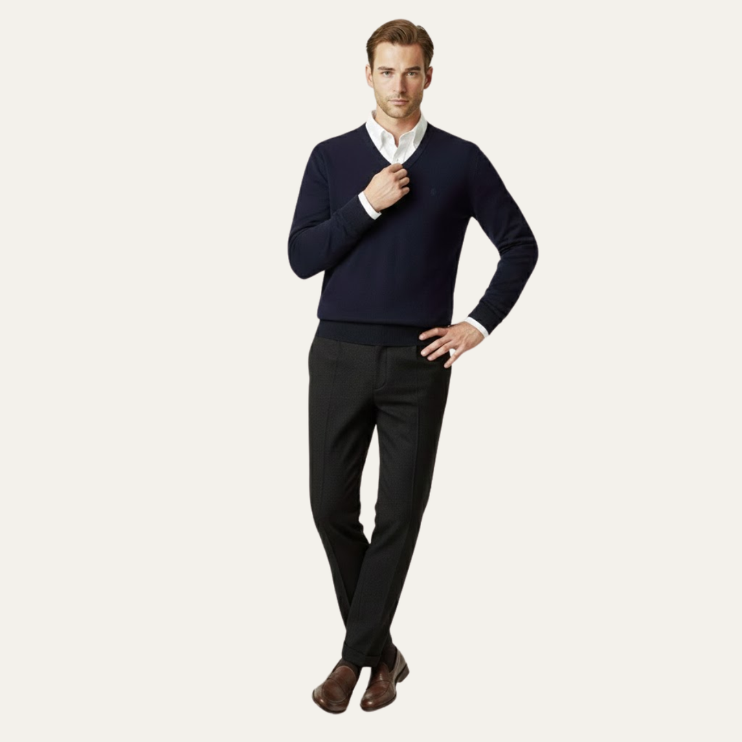 Hawkington | Herre vintage uld sildeben Straight Leg bukser